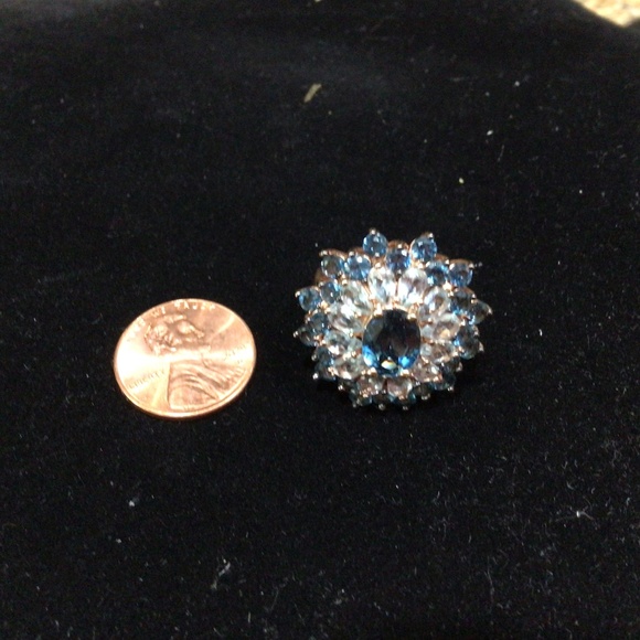 Beautiful 925 sterling with gold overlay ring. Size 7 signed KH - Picture 4 of 6
